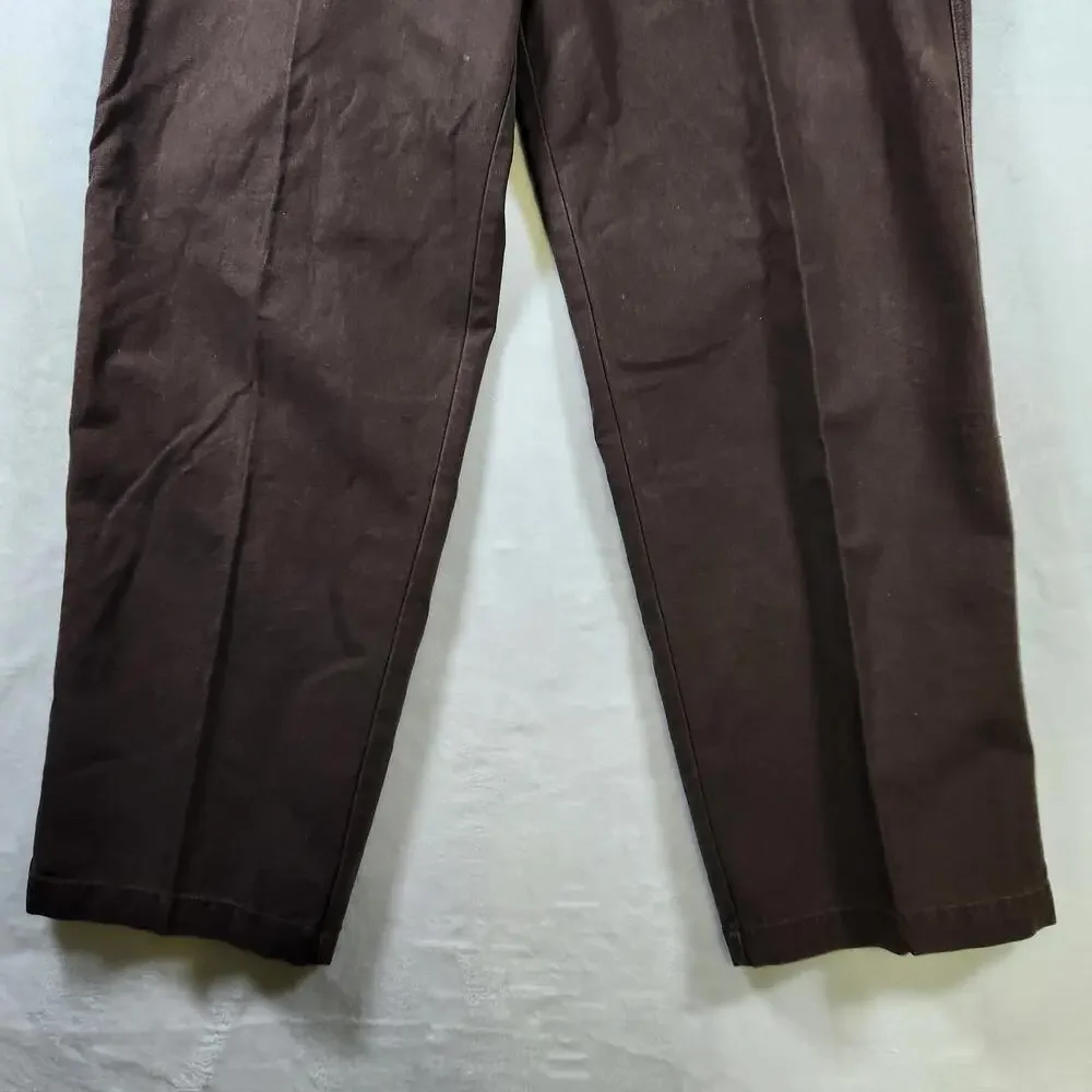 Izod Rock Washed Brown Denim Jeans‎ Size 36x30 Surplus Cotton Relaxed